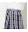 【セットアップ対応】マドラスチェック風プリントスカート