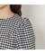 スカラ刺繍チュニック/ ギンガムチェック