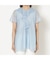 シアーボーダーフリルブラウス