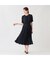 ボウタイ付き ジョーゼットマキシワンピース