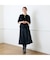 チュール袖バルーンベロアプルオーバー
