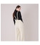 【モデル美香着用】ワイドシルエットサロペットパンツ/WHITE