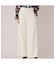 【モデル美香着用】ワイドシルエットサロペットパンツ/WHITE