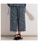 鹿の子フラワーワイドパンツ〔セットアップ対応〕