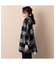シャギーチェック・ポンチョ風ジャケット