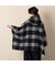 シャギーチェック・ポンチョ風ジャケット