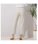 機能性素材・クロップト丈スリムストレートパンツ
