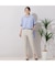 機能性素材・クロップト丈スリムストレートパンツ