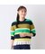 【S・Mサイズ】ウォッシャブル変わり織りボーダー　プルオーバーニット