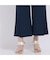 ウォッシャブル　裾ベンツクロップドパンツ