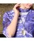ウォッシャブル　リングチュールリーフプリントTシャツ