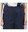【洗える】ピケストレッチ セミワイドパンツ