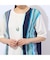 【洗える・綿100%】マルチストライプ ドッキングTシャツ