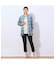 【洗える・綿100%】V＆A チューリップ柄 パフスリーブシャツ