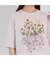 フラワープリント×刺繍Tシャツ