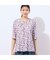 【洗える・日本製】フェザー柄タックTシャツ