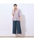 【洗える・日本製】フェザー柄タックTシャツ