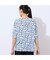 【洗える・日本製】フェザー柄タックTシャツ