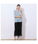 【洗える・日本製】フェザー柄タックTシャツ