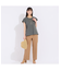 【Sprout.】綿麻混デニム　ワイドパンツ