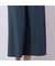 【洗える】レーヨン麻混 ワイドクロップドパンツ