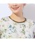 【洗える・日本製】ボタニカル柄 ペプラムカットソー