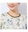 【洗える・日本製】ボタニカル柄 ペプラムカットソー
