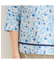 【洗える・日本製・一部店舗限定】カバリエレ・アズーロ花柄コットンTシャツ
