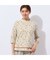 【洗える・日本製・一部店舗限定】カバリエレ・アズーロ花柄コットンTシャツ