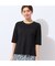 【洗える・日本製】襟ジグザグ刺繍Tシャツ