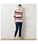【洗える・日本製・綿100%】カラーボーダーTシャツ