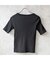 【S・Mサイズ】ラメリブジャージー　半袖Tシャツ(ブラック)