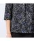 【洗える・日本製】ラインフラワーTシャツ