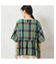 【洗える】マドラスチェック ペプラムブラウス