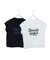 【洗える】リブ使い裏毛ロゴプリントTシャツ