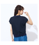 【洗える】リブ使い裏毛ロゴプリントTシャツ