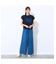 【洗える】リブ使い裏毛ロゴプリントTシャツ