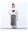 【洗える】リネンチェックプルオールゴムパンツ