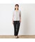 【洗える・アンサンブル可・日本製】花柄レイヤード風カットソー