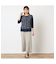 【洗える・アンサンブル可・日本製】花柄レイヤード風カットソー