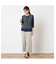 【洗える・アンサンブル可・日本製】花柄レイヤード風カットソー