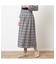 【洗える・セットアップ可能】グレンチェックフレアスカート