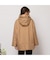 キャメル入り中綿ボリューム襟コート