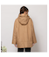 キャメル入り中綿ボリューム襟コート