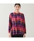 【一部店舗・WEB限定・日本製・3L/4Lサイズあり】ブロック柄カットソー