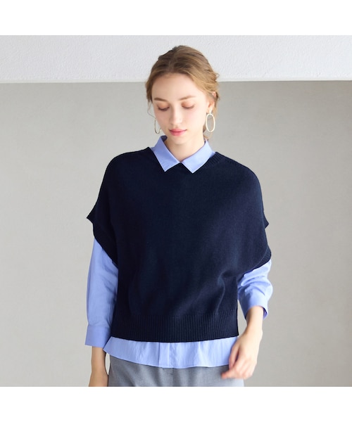 【限定セール】simpleproject ニットベスト リバーシブルニットベスト｜ジュニアーオンラインショップの通販