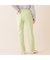 【洗える・日本製】綿混ベーシックストレートパンツ（イエロー）