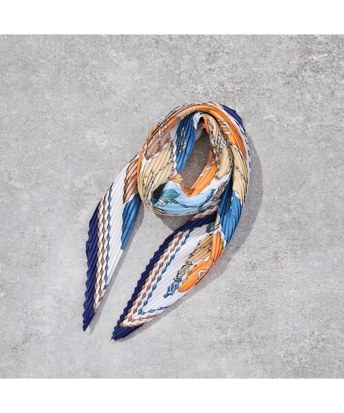 バッグプリント ウォッシャブルプリーツスカーフ｜ジュニアー