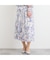 【洗える・セットアップ対応】ボタニカルプリントチュールスカート