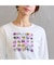 【洗える】プリント×スパンコールTシャツ